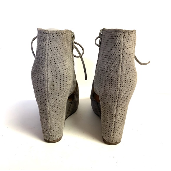 Jeffrey Campbell Perforated Wedge Peep Toe Bootie - Picture 5 of 8